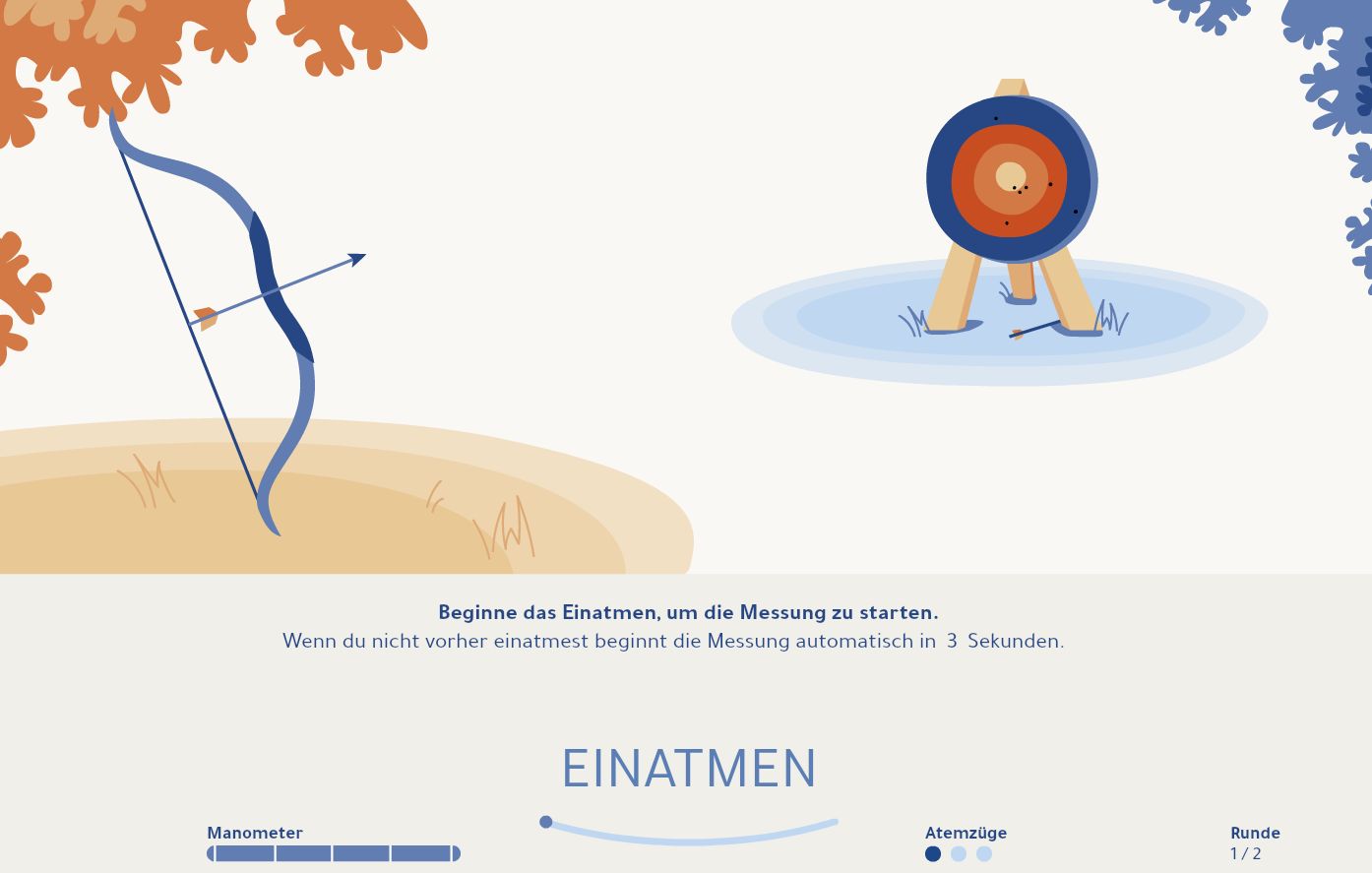 Screenshot der Trainingsapp